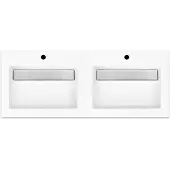 Sanilux Wastafel senza 120x47x5 cm mineraalmarmer met verdekte afvoer