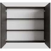 Boss & Wessing Spiegelkast bws cube 80x70x16 cm 2 deuren donkerbruin