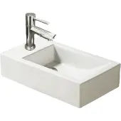 Sanilux Fonteinset qubic keramiek 45x25x12 cm met 1/2" yara kraan chroom