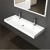 Sanilux Wastafel 120x47x8 cm solid surface met enkele wasbak