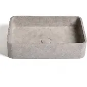 Ideavit Waskom idea.gaia 50x32.5x12 cm vierkant beton grijs/bruin