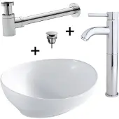 Wiesbaden Waskompack barco keramiek 40x33x14.5 cm chroom