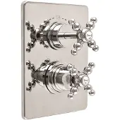Sanimex Inbouw douchekraan giulini thermostatisch 2-weg kruisgreep rechthoekig inclusief inbouwdeel chroom