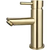 Sanilux Wastafelmengkraan mia opbouw messing geborsteld goud