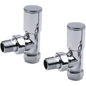 Sanilux Radiatorkraan aansluitset haaks chroom