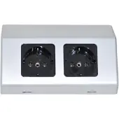 Sanicare Contactdoos Dubbele Contactpunten 5,6x15,1x8,1 cm Zilver-Grijs