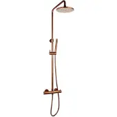 Sanilux Regendouche opbouw 20 cm met staafdouchekop brons geborsteld