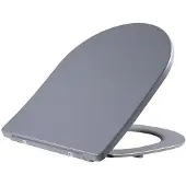 Boss & Wessing Toiletzitting met deksel bws fair one touch mat grijs