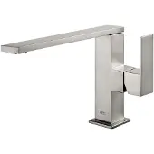Tres Wastafelmengkraan cuadro exclusive 1-hendel uitloop recht 14 cm vierkant rvs