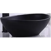 Boss & Wessing Opbouw waskom bws queen 40x33x15 cm keramiek mat zwart