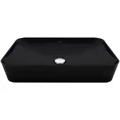 Boss & Wessing Opbouw wastafel bws juno 60x40 cm keramiek mat zwart