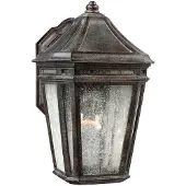 FEISS Wandlamp buiten Londontowne, bruin / roest, Glas, Landelijk, Wandlamp buiten