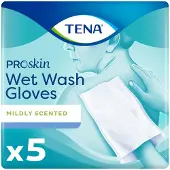 Tena Proskin Wet Wash Gloves Mild Geparfumeerd 5 Stuks