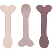 Done by Deer Lepels - Silicone - 3-pack - Wally - Powder - - OneSize - Kinderbestek