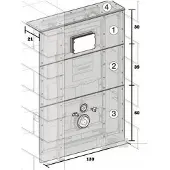 Geberit GIS Easy gipsplaat 130x130 voor inbouwreservoirs