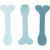Done by Deer Löffel - Silikon - 3er-Pack - Wally - Blau - - One Size - Kinderbesteck