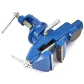 HBM 60 mm Bankschroef Met Tafelklem - Draaibaar