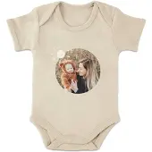 Yoursurprise Romper bedrukken - Korte mouw - Beige - 74/80