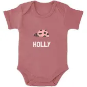Yoursurprise Romper bedrukken - Korte mouw - Roze - 74/80
