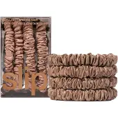 Slip Accessoires Hair Care Basic Skinny Hair Scrunchies Light Brown 4 Stk.