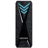Aisens ASM2-RGB013B, SSD-behuizing, M.2, M.2, 10 Gbit/s, USB-aansluiting, zwart
