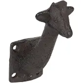 Clayre & Eef Wandhaak Giraf 10x4x7 cm Bruin Ijzer Kapstok Bruin Kapstok