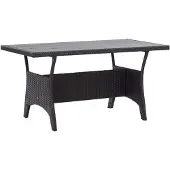 vidaXL Tuintafel 120x70x66 cm poly rattan zwart