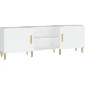 vidaXL Tv-meubel 150x30x50 cm bewerkt hout wit