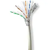 Nedis SF/UTP CAT6a netwerkkabel | vaste aders | AWG24 | LSZH | grijs | 100 meter