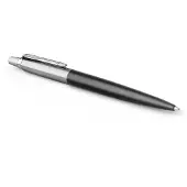 Parker Jotter-balpen | Bond Street Black met chromen rand | Medium punt met blauwe inkt | Cadeauverpakking