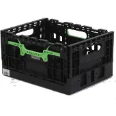 Wicked Smart Crate zwart met groene grepen (recycled plastic)