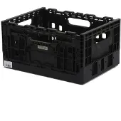 Wicked Smart Crate zwart met zwarte grepen (recycled plastic)