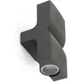 Faro Wandlamp buiten KLAMP, dimbaar, zwart, Aluminium, Modern, Wandlamp buiten