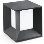 Faro Mila - sokkellamp - 22 x 22 x 24 cm - 18W LED incl. - 18W LED incl. - IP65 - donkergrijs