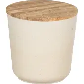 Wenko opbergpot Bondy 500 ml keramiek/bamboe crème