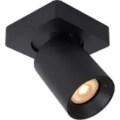 Lucide Opbouwspot Nigel - Zwart - 10cm - Gu10