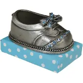 Clayre & Eef Tandendoosje Schoen 4*6*4 cm Grijs Ijzer