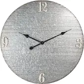 Clayre & Eef Grijs Wandklok Ø 60*5 cm / 1*AA van Metaal