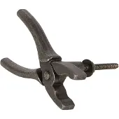 Clayre & Eef Deurknop Knijptang 7x3x5 Cm Bruin Metaal Meubelknop Kastknop Bruin Meubelknop Kastknop