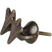 Clayre & Eef Deurknop 4x4 Cm Bruin Ijzer Meubelknop Kastknop Bruin Meubelknop Kastknop