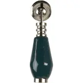 Clayre & Eef Deurknop 2x6 Cm Groen Keramiek Meubelknop Kastknop Groen Meubelknop Kastknop