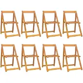 vidaXL Tuinstoelen 8 st inklapbaar massief acaciahout