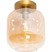 QAZQA Design plafondlamp messing en amber glas - Zuzanna