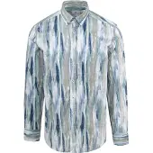 State of Art Overhemd Print Blauw