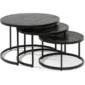 Rousseau Salontafel 'lennox' 3-delig mango hout