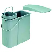 NABER Vario 1 plus. Vuilnisbak, aluminium grijs. - Prullenbak
