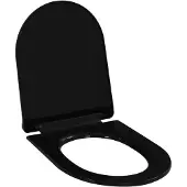 vidaXL Toiletbril soft-close met quick-release ontwerp zwart