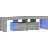 vidaXL Tv-meubel met LED-verlichting 140x36,5x40 cm grijs sonoma eiken