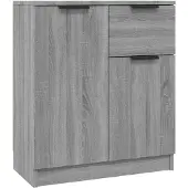 vidaXL Dressoir 60x30x70 cm bewerkt hout grijs sonoma eiken