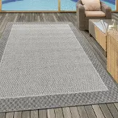 Muratap Aruba binnen & buiten vloerkleed laagpolig grijs- 240x340 cm
